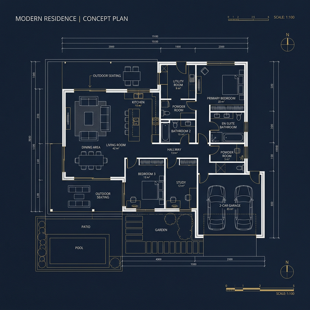 Modern Hillside Villa